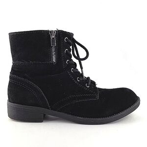 Lexi & Abbie Devon‎ Women's Black Suede Lace Up Ankle Boots Size 6.5